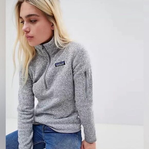 Patagonia Women’s 1/4 Zip Gray Better Sweater Sweatshirt Pullover Small - Picture 4 of 7